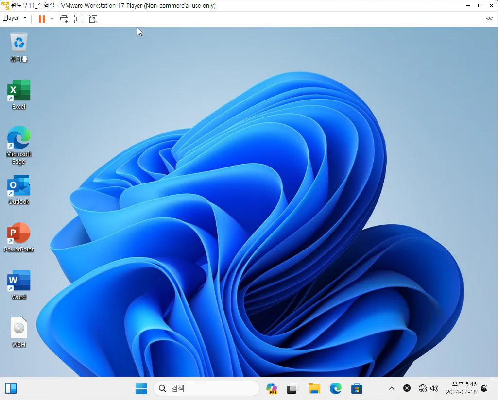 VMware Player 가상 머신 사용 방법 / 무료 다운로드, 가상 윈도우 - 사부작 손프로